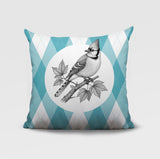 Blue Jay Indoor/Outdoor Reversible Square Pillow