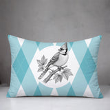 Blue Jay Indoor/Outdoor Reversible Rectangular Pillow