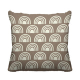 Boho Rainbow Geometric Reversible Indoor/Outdoor Square Pillow