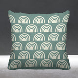 Boho Rainbow Geometric Reversible Indoor/Outdoor Square Pillow