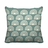 Boho Rainbow Geometric Reversible Indoor/Outdoor Square Pillow