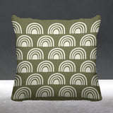 Boho Rainbow Geometric Reversible Indoor/Outdoor Square Pillow