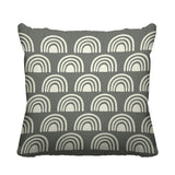 Boho Rainbow Geometric Reversible Indoor/Outdoor Square Pillow