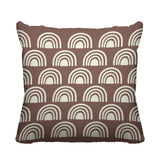 Boho Rainbow Geometric Reversible Indoor/Outdoor Square Pillow