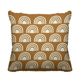 Boho Rainbow Geometric Reversible Indoor/Outdoor Square Pillow