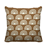 Boho Rainbow Geometric Reversible Indoor/Outdoor Square Pillow