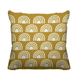 Boho Rainbow Geometric Reversible Indoor/Outdoor Square Pillow