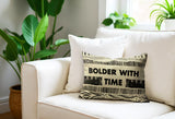 Bolder With Time Faux Linen Lumber Pillow