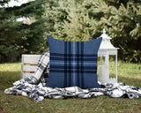 Brady Striped Reversible Indoor/Outdoor Square Pillow