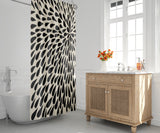 Brenton Shower Curtain in Black and Beige
