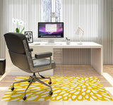 Brenton low pile chair mat in Mustard