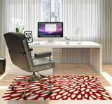 Brenton low pile chair mat in Red