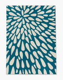 Brenton low pile chair mat in Turquoise