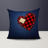 Bristol Heart Indoor/Outdoor Reversible Square Pillow