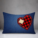 Bristol Heart Indoor/Outdoor Reversible Rectangular Pillow