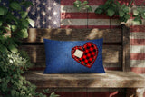 Bristol Heart Indoor/Outdoor Reversible Rectangular Pillow