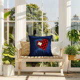 Bristol Heart Indoor/Outdoor Reversible Square Pillow