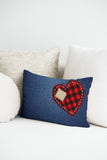 Bristol Heart Indoor/Outdoor Reversible Rectangular Pillow