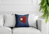 Bristol Heart Indoor/Outdoor Reversible Square Pillow