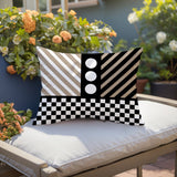 Brixa Abstract Reversible Indoor/Outdoor Rectangle Pillow