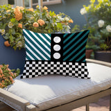 Brixa Abstract Reversible Indoor/Outdoor Rectangle Pillow