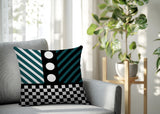 Brixa Abstract Reversible Indoor/Outdoor Square Pillow