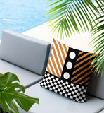Brixa Abstract Reversible Indoor/Outdoor Square Pillow