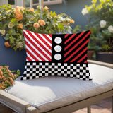 Brixa Abstract Reversible Indoor/Outdoor Rectangle Pillow