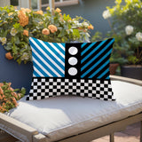 Brixa Abstract Reversible Indoor/Outdoor Rectangle Pillow