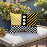 Brixa Abstract Reversible Indoor/Outdoor Rectangle Pillow