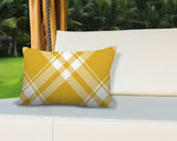 Brooke Checkered Reversible Indoor/Outdoor Rectangular Pillow