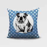 Bulldog  Indoor/Outdoor Reversible Square Pillow
