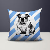 Bulldog  Indoor/Outdoor Reversible Square Pillow