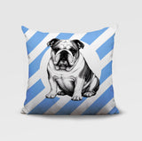 Bulldog  Indoor/Outdoor Reversible Square Pillow