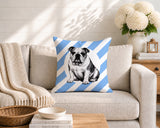 Bulldog  Indoor/Outdoor Reversible Square Pillow