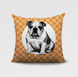 Bulldog  Indoor/Outdoor Reversible Square Pillow