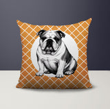Bulldog  Indoor/Outdoor Reversible Square Pillow