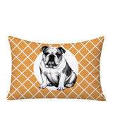 Bulldog  Indoor/Outdoor Reversible Rectangular Pillow