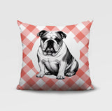 Bulldog  Indoor/Outdoor Reversible Square Pillow