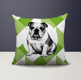 Bulldog  Indoor/Outdoor Reversible Square Pillow