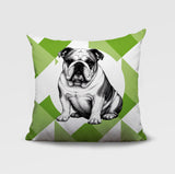 Bulldog  Indoor/Outdoor Reversible Square Pillow