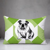 Bulldog  Indoor/Outdoor Reversible Rectangular Pillow