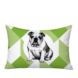 Bulldog  Indoor/Outdoor Reversible Rectangular Pillow