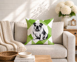 Bulldog  Indoor/Outdoor Reversible Square Pillow