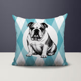 Bulldog  Indoor/Outdoor Reversible Square Pillow