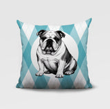 Bulldog  Indoor/Outdoor Reversible Square Pillow