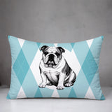 Bulldog  Indoor/Outdoor Reversible Rectangular Pillow