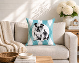 Bulldog  Indoor/Outdoor Reversible Square Pillow
