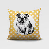 Bulldog  Indoor/Outdoor Reversible Square Pillow