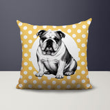 Bulldog  Indoor/Outdoor Reversible Square Pillow